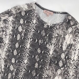 Philosophy Snakeskin Print Dolman Sleeve Top Blouse Lightweight Size‎ M